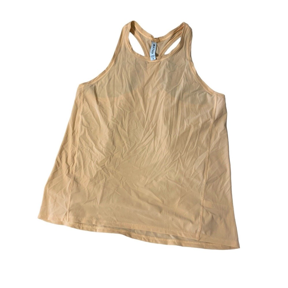 Women’s Peach Orange Athleta Flowy Athletic Racerback Running Tank Top Medium